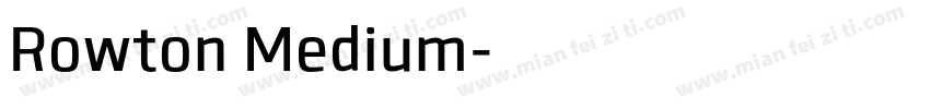 Rowton Medium字体转换